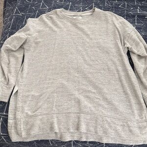 Aerie Space Dye Long Sleeve Sweatshirt Top